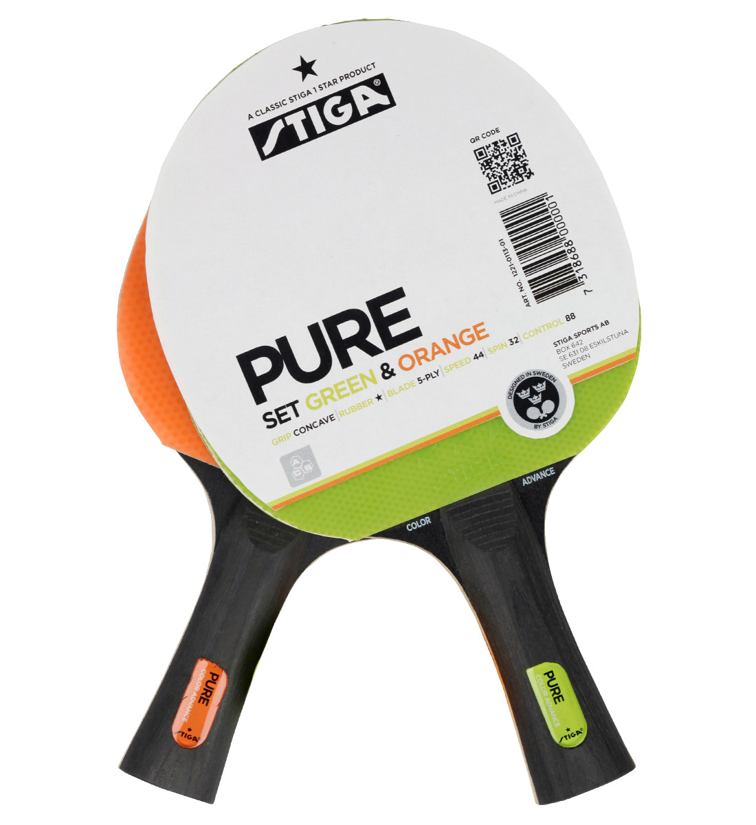 Stiga Pure Color 2-Bat Set